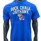 Kansas Jayhawks Rock Chalk Jayhawk T-Shirt - Royal