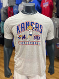 Kansas Jayhawks Caroline Bien KU Volleyball Triblend T-Shirt - White Fleck