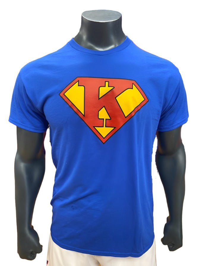 Kansas Jayhawks Superman T-Shirt - Blue w/ Logo