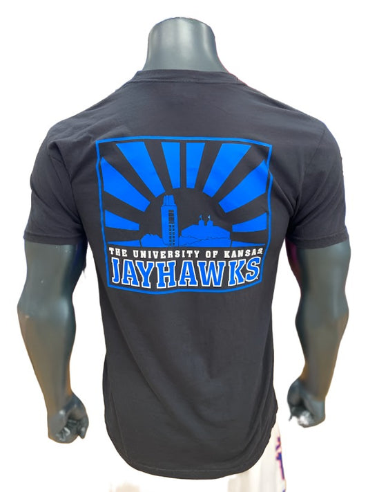 Kansas Jayhawks Silhouette T-Shirt - Black/Blue