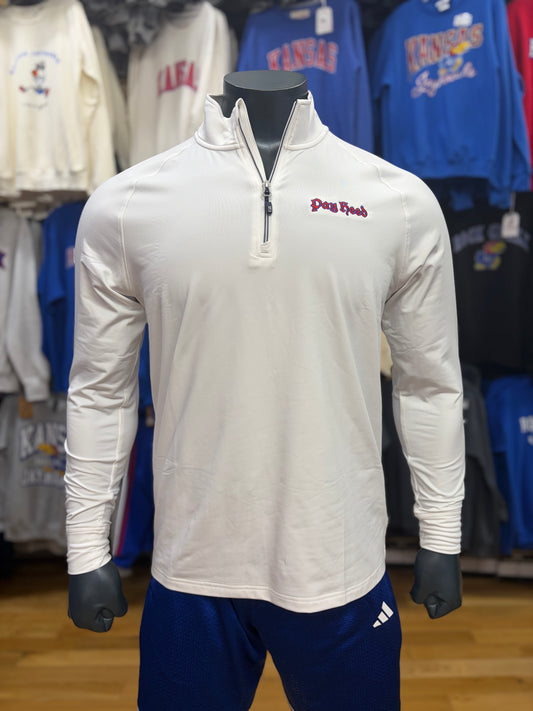 Kansas Jayhawks Cutter & Buck Pay Heed Adapt Quarter Zip