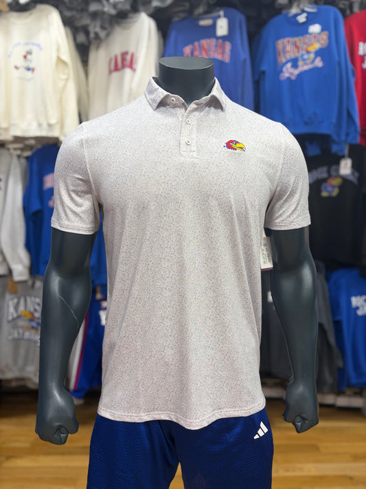 Kansas Jayhawks Flag & Anthem Jayhawk Head Wave Polo