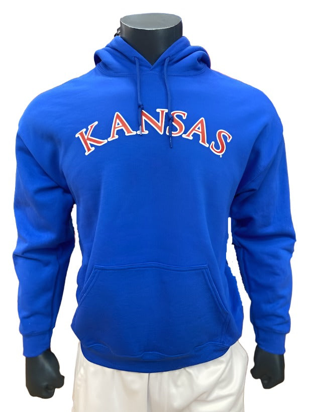 Kansas Trajan Arch Hoodie - Royal Blue/Red