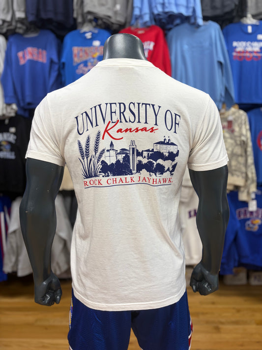 Kansas Jayhawks Wheat Skyline T-Shirt