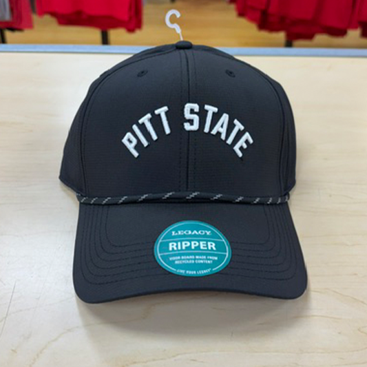PITT STATE ARCH ROPE HAT - BLACK