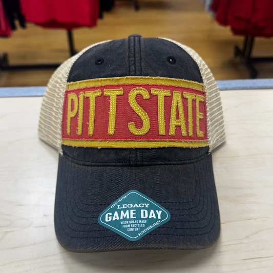 Pitt State Legacy Hat - Red/Yellow Banner