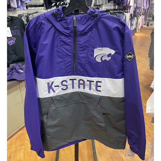 KSU Tri Color Windbreaker Zip- Lavender/Purple