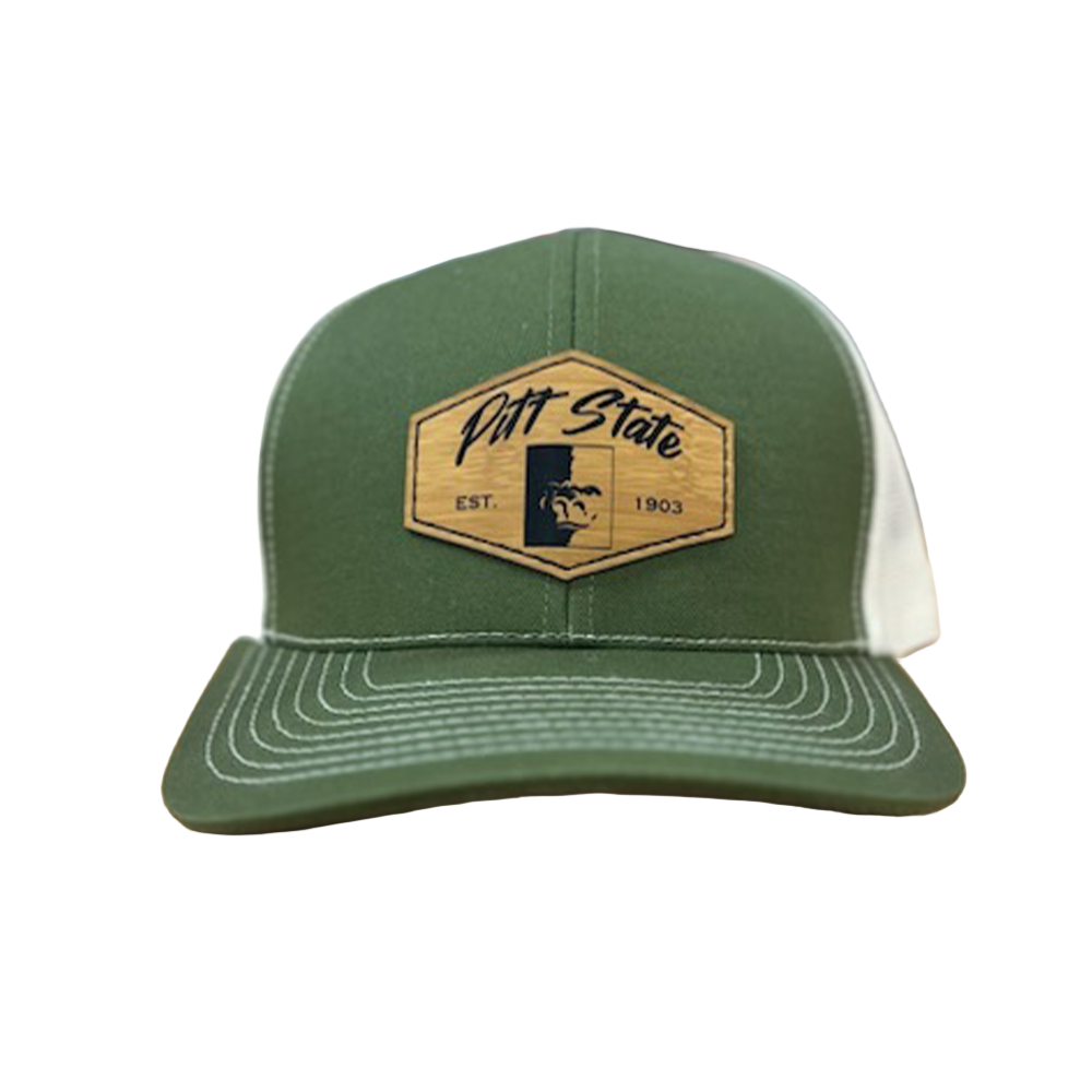 Pitt State Bamboo Patch Hat - Green - White