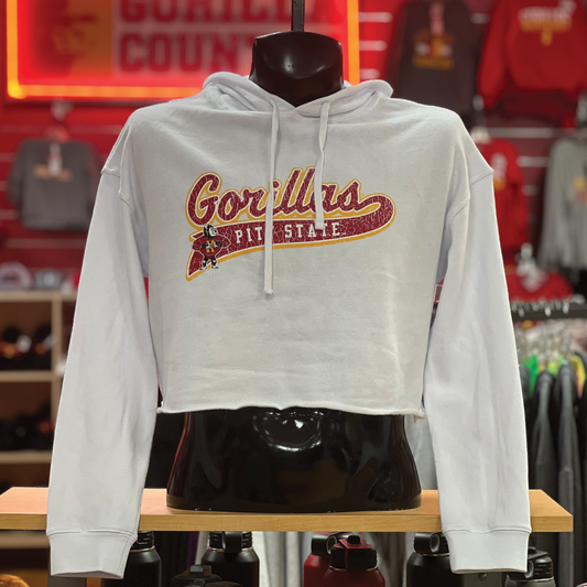PSU Granger Cropped Hoodie- White, Black