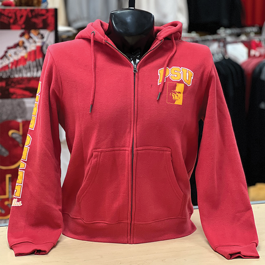PSU Everyday Full Zip- Chili Red