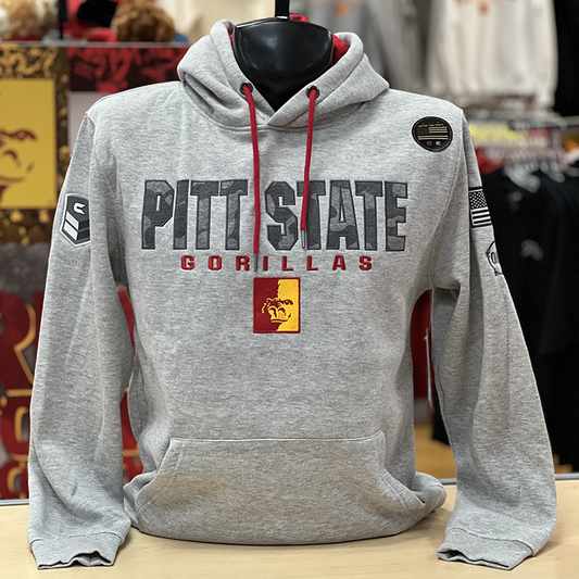 PSU Men's Support Our Troops Hoodie- Grey