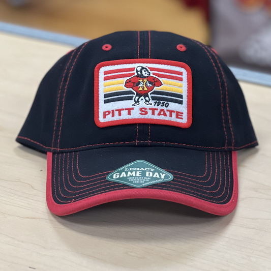 PSU Stripe 1950 Legacy Game Day Hat- Black/Red
