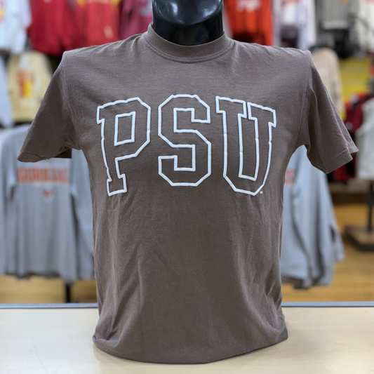 PSU Outline Puff Tee- Espresso