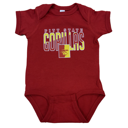 PSU Split Stax Onesie- Red