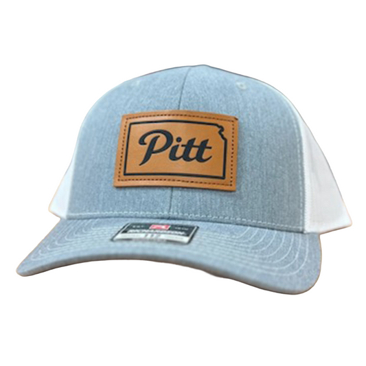 Pitt State Gorillas Adjustable Leather Patch Hat -Gray- White