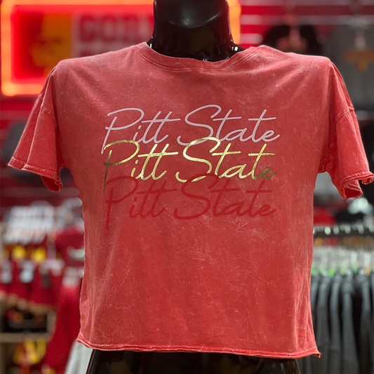 PSU Kismet Cropped Tee- Poppy Red