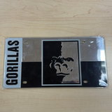 Pitt State Gorilla Half Split License Plate- Black/Silver