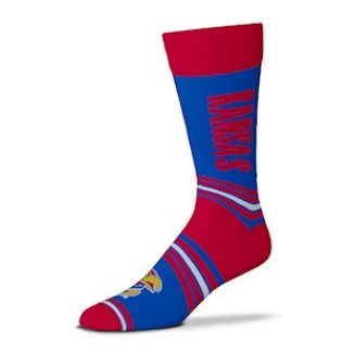 Kansas Jayhawks "GO TEAM" Tall Sock - Blue/Red