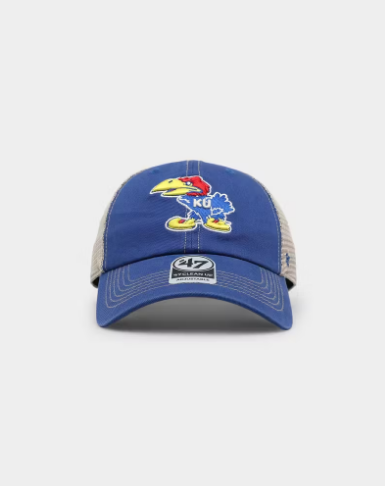 Kansas Jayhawks Vault 1941 Adjustable Trucker Hat - Blue/Distressed