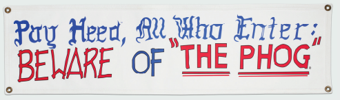 Kansas Jayhawks "Beware All Who Enter" 36" x 10" Banner - White