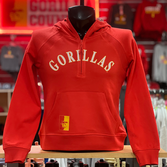 PSU Asana Half Zip- Poppy, White