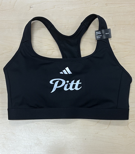 Adidas Script Pitt Sports Bra- Black