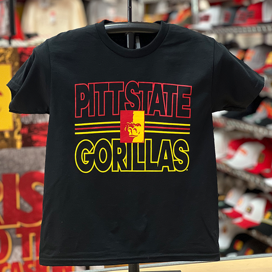 PSU Youth Neon Gorillas Tee- Black