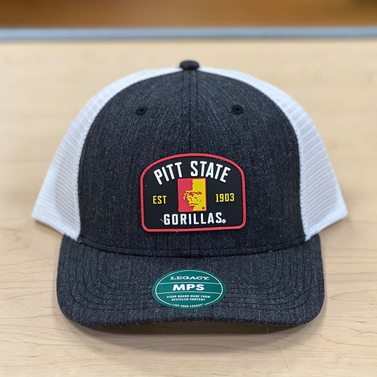 PSU Rubber Patch Trucker Hat- Grey/White, Black/White, Red/White