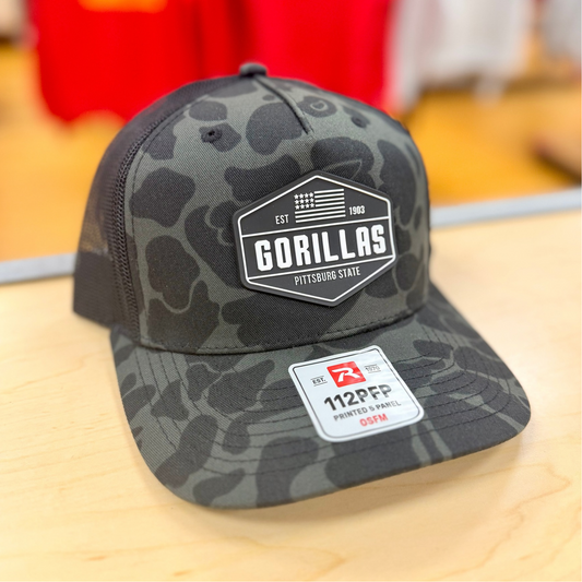 Gorillas Rubber Patch Hat - Camo/Black