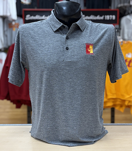 PSU Par 3 Polo- Red Heather/Black Heather