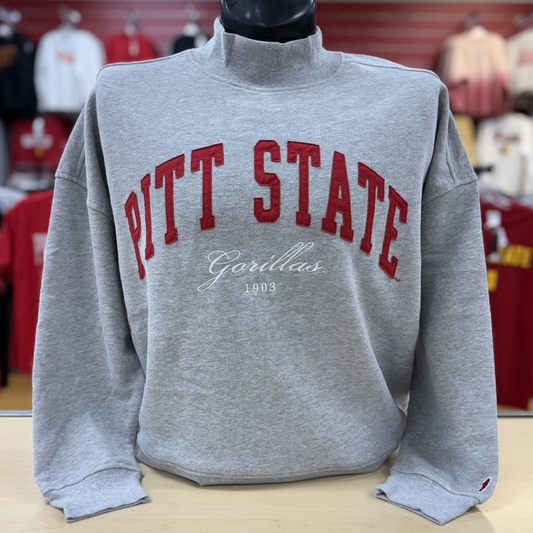 Pitt State Arch Mock- Steel Grey