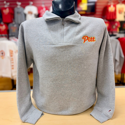 Pitt State Gorillas Script Pitt 1/4 zip Turtle Neck - Grey