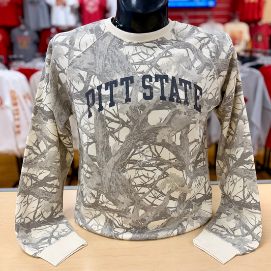 Pitt State Gorillas Crewneck - Vintage White Camo