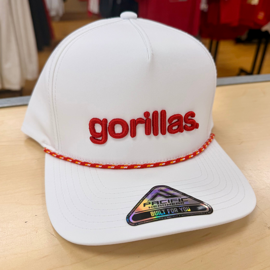 PSU Gorillas Puff Hat - White/Red Rope