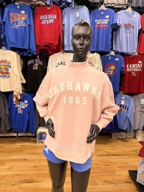 Kansas Jayhawks 1865 Mock Neck Sweatshirt