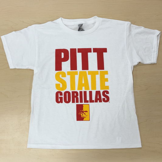 Pitt Stack Tee Youth- White
