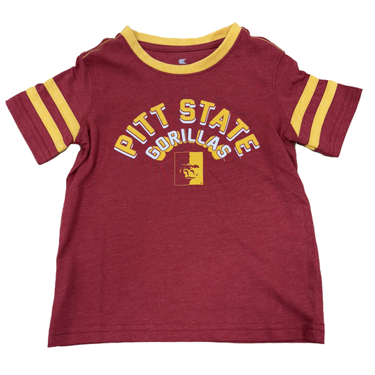 PSU Shermy Toddler Tee- Red/Gold