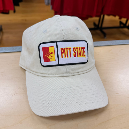 Pitt State Adidas Patch Hat - Light Tan