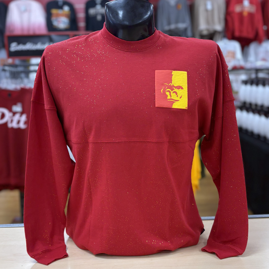 PSU Sparkle Football Crew- Red