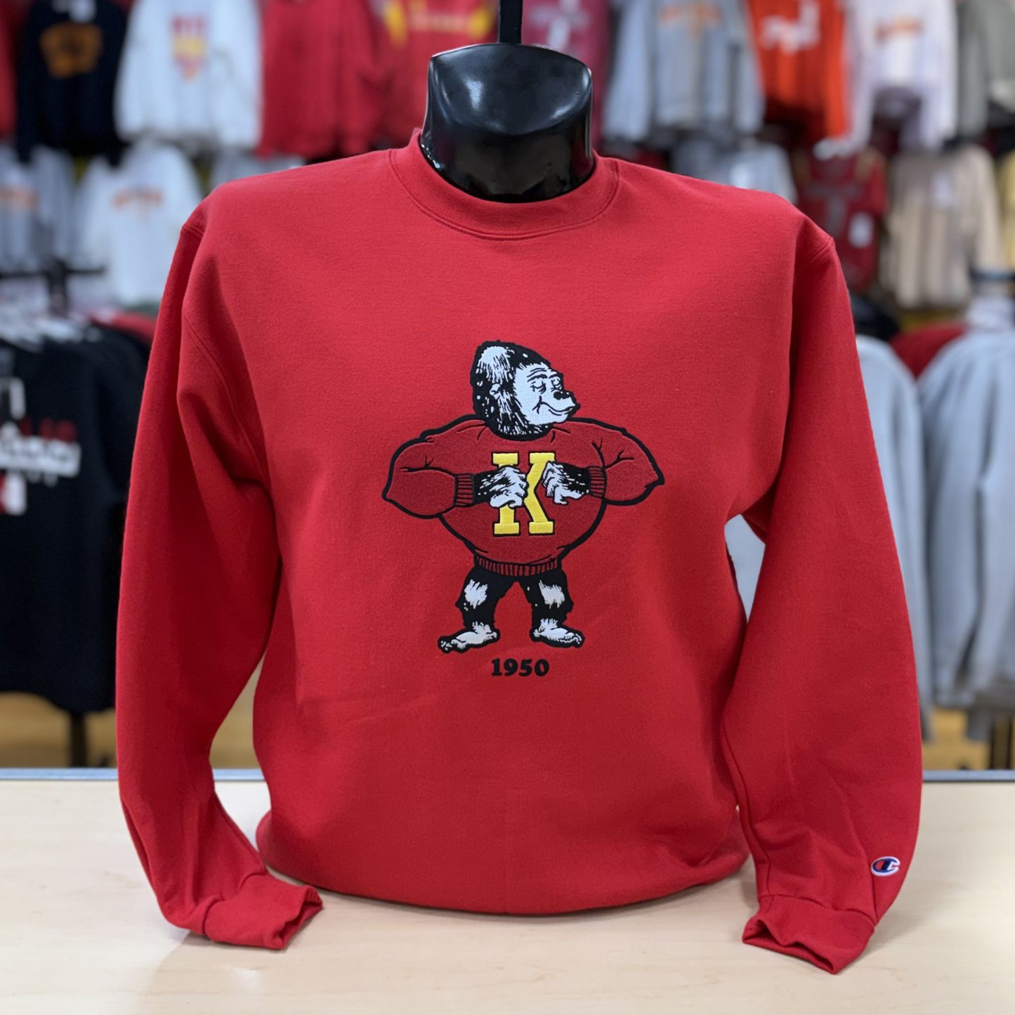 1950 Twill Crew- White, Grey, Red