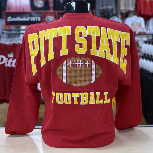 PSU Sparkle Football Crew- Red