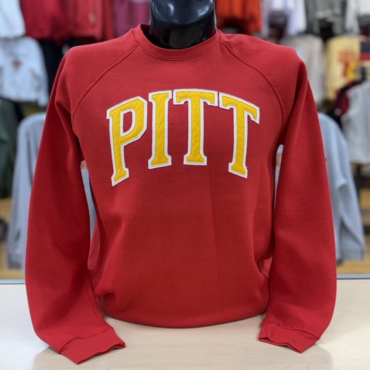 PITT Applique Crew- Red, Black