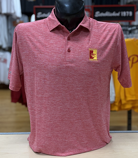 PSU Par 3 Polo- Red Heather/Black Heather