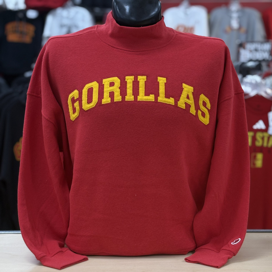 Pitt State Gorillas Mock Neck- Red, Black