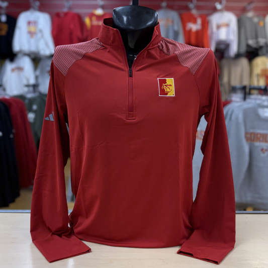 Adidas Red Splitface 1/4 Zip- Red