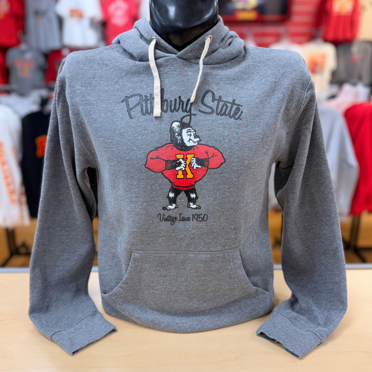 PSU 50's Gorilla Fleece Hoodie - Retro Grey
