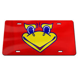 Kansas Jayhawks Beak 'Em Hawks License Plate - Red