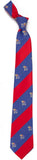 Kansas Jayhawk Geo Stripe Tie - Blue/Red w/ Logo