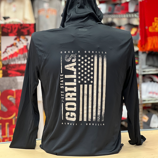 PSU Stencil Flag Hoodie- Black