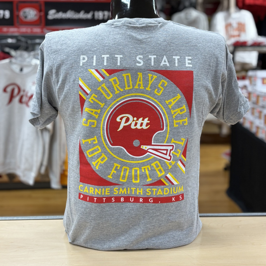 Pitt Saturdays Are For FB Tee- Grey
